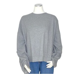 The Frankie Shop Neutral Pullover Crewneck Sweater Gray XL
